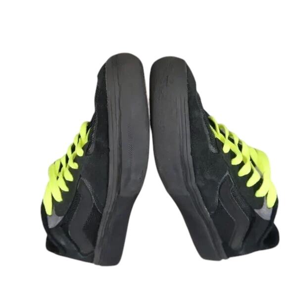 Vans Shoes Mens 6.5 Sneakers Rowley Pro Skate Black Leather Wafflecup Ultracush - Picture 11 of 16